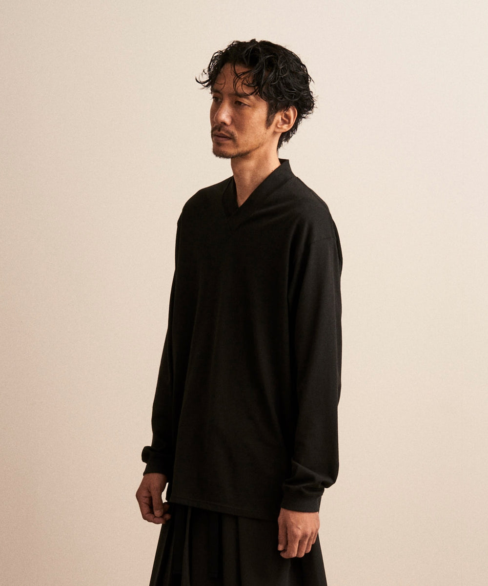 WAROBE / JUBAN LONG SLEEVE TEE / BLACK – TROVE SHOP