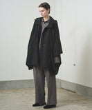 TROVE / PONCHO HOODED COAT / THREE LAYER BLACK