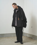 TROVE / PONCHO HOODED COAT / THREE LAYER BLACK