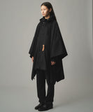 TROVE / PONCHO HOODED COAT / GABARDINE BLACK