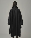 TROVE / PONCHO MAC COAT / GABARDINE BLACK