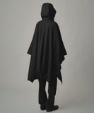 TROVE / PONCHO HOODED COAT / GABARDINE BLACK
