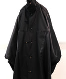 TROVE / PONCHO MAC COAT / GABARDINE BLACK