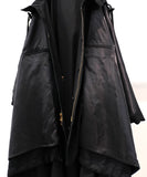 TROVE / PONCHO HOODED COAT / GABARDINE BLACK