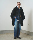TROVE / PONCHO HOODED COAT / GABARDINE BLACK