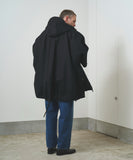 TROVE / PONCHO HOODED COAT / GABARDINE BLACK