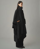 TROVE / PONCHO MAC COAT / HERRINGBONE CHARCOAL