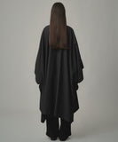 TROVE / PONCHO MAC COAT / HERRINGBONE CHARCOAL
