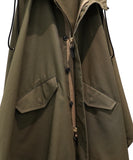 TROVE / PONCHO HOODED COAT / GABARDINE KHAKI