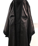 TROVE / PONCHO MAC COAT / HERRINGBONE CHARCOAL