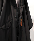 TROVE / PONCHO HOODED COAT / THREE LAYER BLACK