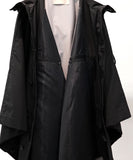 TROVE / PONCHO HOODED COAT / THREE LAYER BLACK