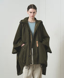 TROVE / PONCHO HOODED COAT / GABARDINE KHAKI