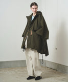 TROVE / PONCHO HOODED COAT / GABARDINE KHAKI