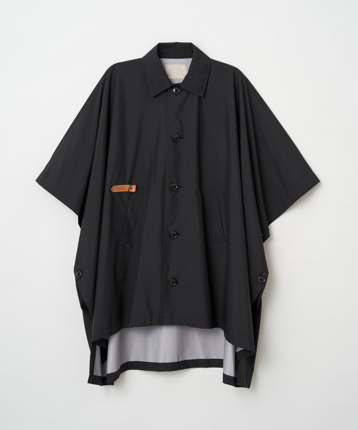 TROVE / PONCHO MAC COAT / THREE LAYER BLACK