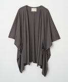 TROVE / WOOL KNIT PONCHO CARDIGAN / GREGE