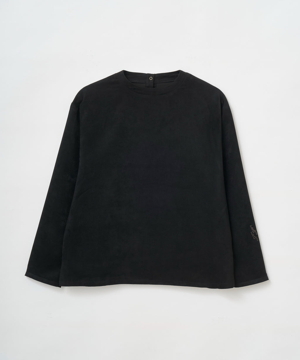 TROVE / MICRO SUEDE PULLOVER / BLACK