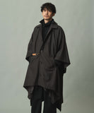 TROVE / PONCHO MAC COAT / SHEPHERDS BROWN NAVY