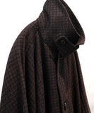 TROVE / PONCHO MAC COAT / SHEPHERDS BROWN NAVY