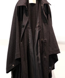 TROVE / PONCHO MAC COAT / SHEPHERDS BROWN NAVY