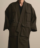 WAROBE / FIELD HAORI COAT / DARK OLIVE