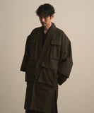 WAROBE / FIELD HAORI COAT / DARK OLIVE